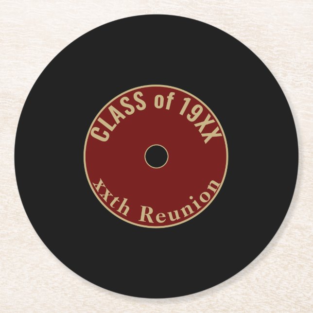 Customizable, Nostalgic  Class reunion coasters (Front)