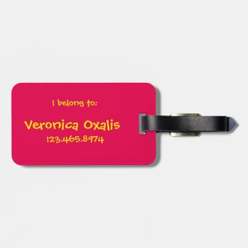 Customizable Not Yours! I Belong To: Luggage Tag by FatCatGraphics at Zazzle