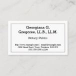 [ Thumbnail: Customizable Notary Public Business Card ]