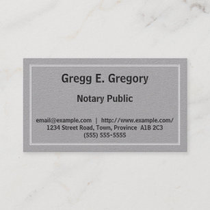 Customizable Notary Public Business Card