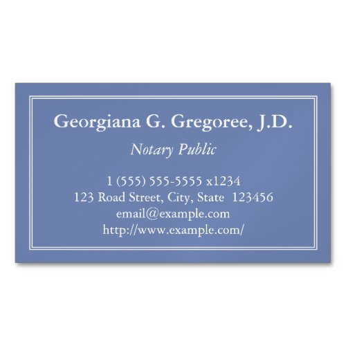 Customizable Notary Public Magnetic Business Card