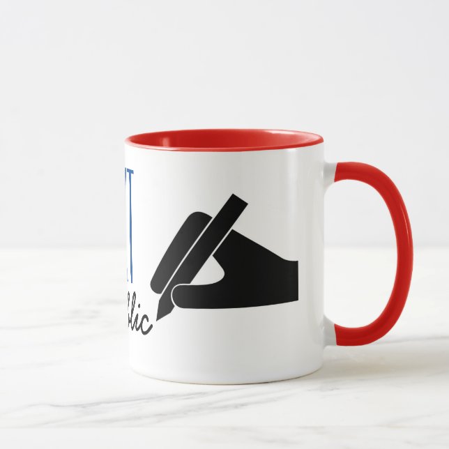 Customizable Notary Public Poised Pen Mug (Right)