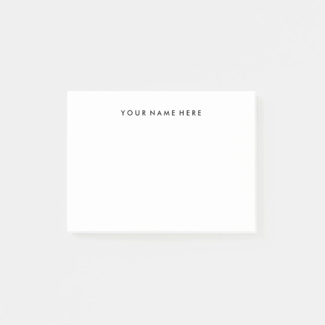 Customizable Note Post-it® Pad in Black (Front)