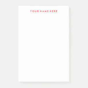 Customizable Note Stickie Pad in Red
