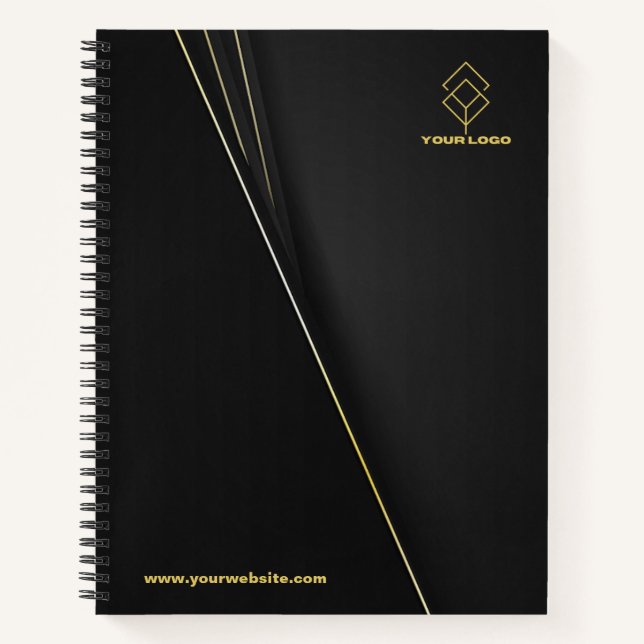 Customizable Notebook - Add Your Logo and Website (Front)