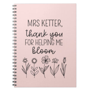 Customizable Notebook Gift to Teacher Appreciation