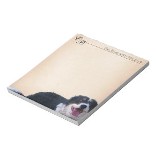 Customizable Notepad with Border Collie