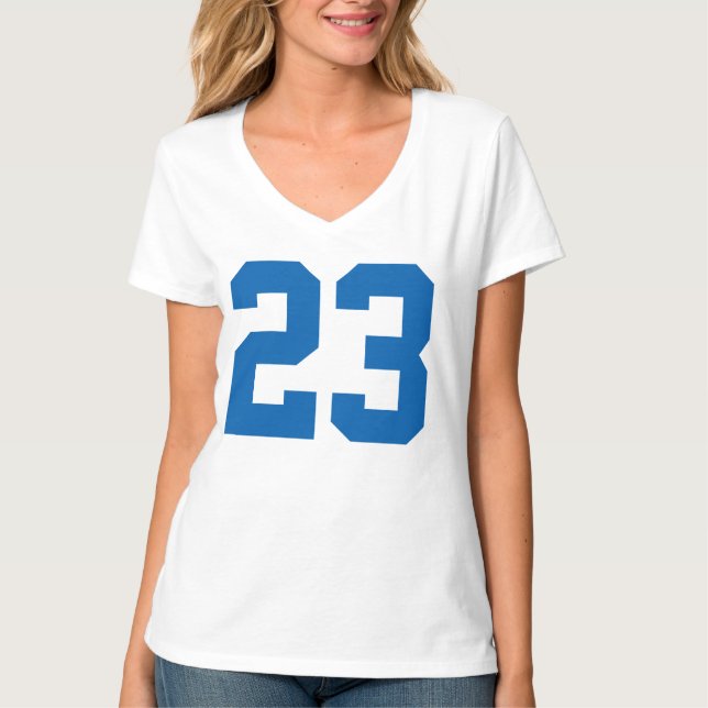 Customizable Number 23 tshirt design change number (Front)