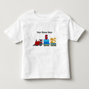 Customizable number 5  t-shirt train