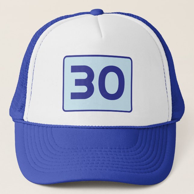 Customizable Number Personalized Age Speed Limit Trucker Hat (Front)