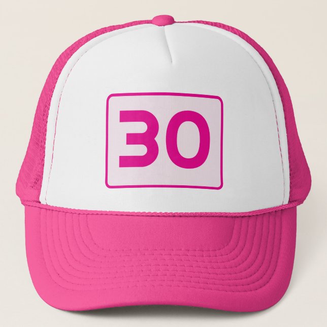 Customizable Number Personalized Age Speed Limit Trucker Hat (Front)