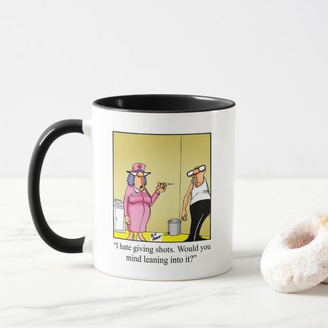 Customizable Nurse/Medical Humor Coffee Mug  (With Donut)