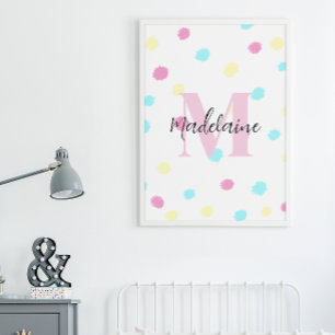 Customizable Nursery Girls' Room Poster