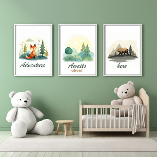 Customizable Nursery Wall Art - Nature-Inspired  Sets