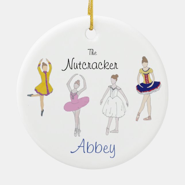 Customizable Nutcracker Dew/Snow/Columbine/Chinese Ceramic Ornament (Back)