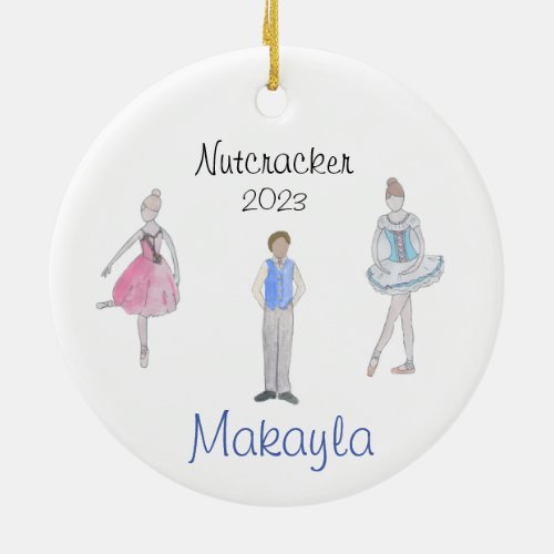 Customizable Nutcracker Fritz Flower Marzipan  Ceramic Ornament