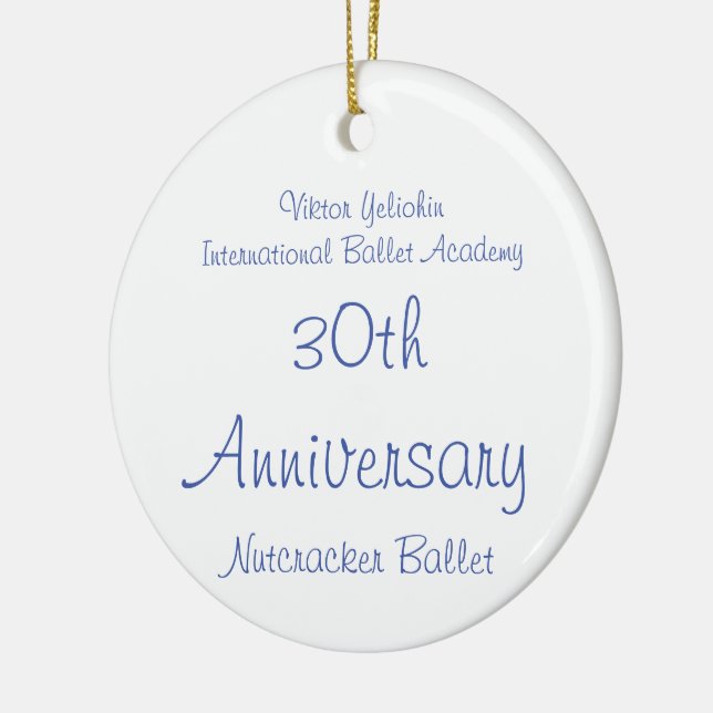 Customizable Nutcracker Fritz, Flower, Marzipan  Ceramic Ornament (Left)