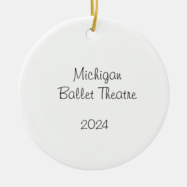 Customizable Nutcracker  Mom/Snow/Flowers/Marzi Ceramic Ornament (Front)