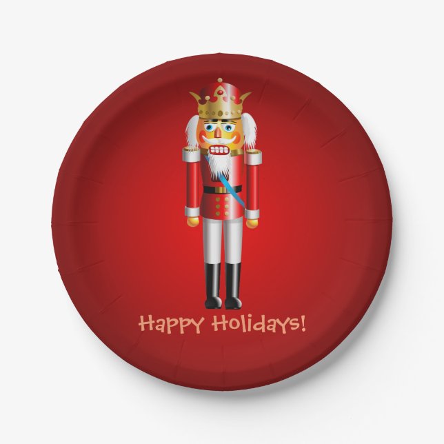 Customizable Nutcracker Paper Plates (Front)