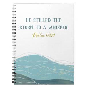 Customizable Ocean Bible Verse Notebook