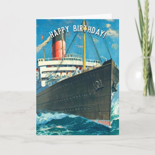 CUSTOMIZABLE OCEAN LINER CARD