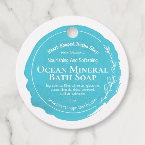 Customizable Ocean Soap Label Handmade Business