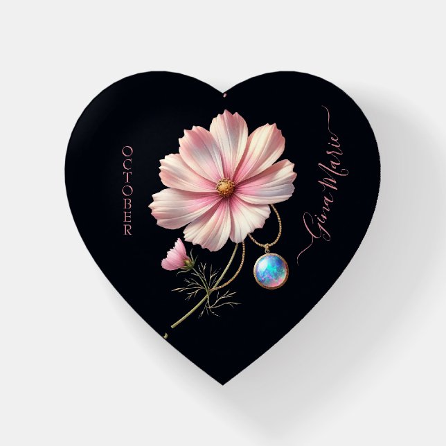 Customizable October Birth Month Paperweight (Front)