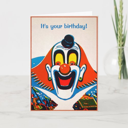 Customizable Odd Clown Greeting Card