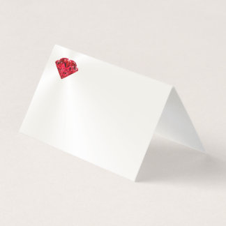 Customizable Off White Ruby Place Cards