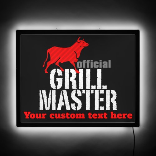 CUSTOMIZABLE Official Grill Master BBQ Carnivore LED Sign