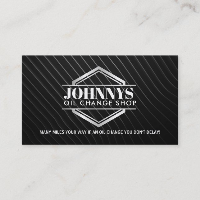 Customizable Oil Change Business Cards (Front)