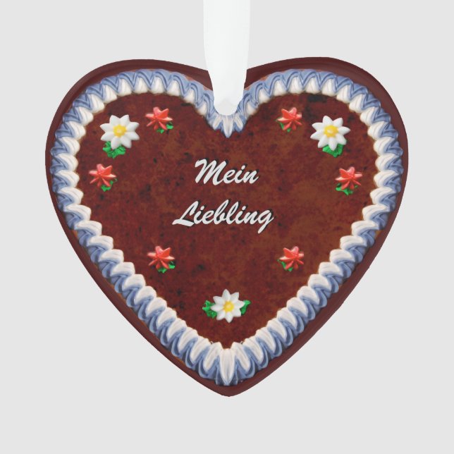 Customizable Oktoberfest Heart Ornament (Front)