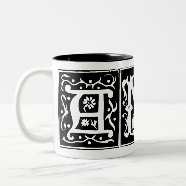 Customizable Old Letters Name Mug AMY (Left)