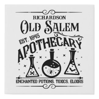 Customizable Old Salem Apothecary Sign Halloween