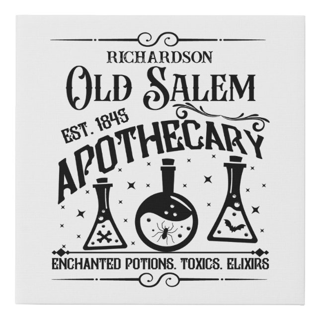 Customizable Old Salem Apothecary Sign Halloween (Front)
