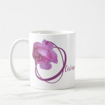 Customizable Olivia name pretty pink rose floral