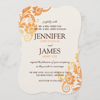 Customizable Ombre Fall Wedding Invitations