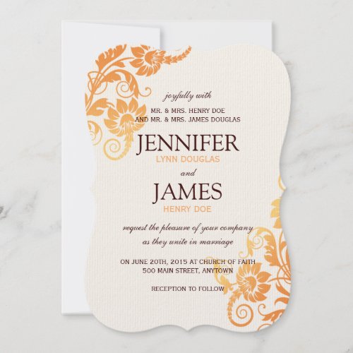 Customizable Ombre Fall Wedding Invitations