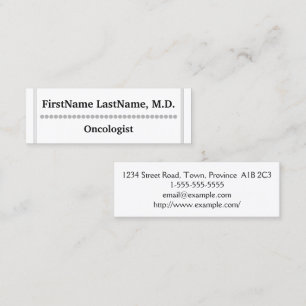 Customizable Oncologist Business Card