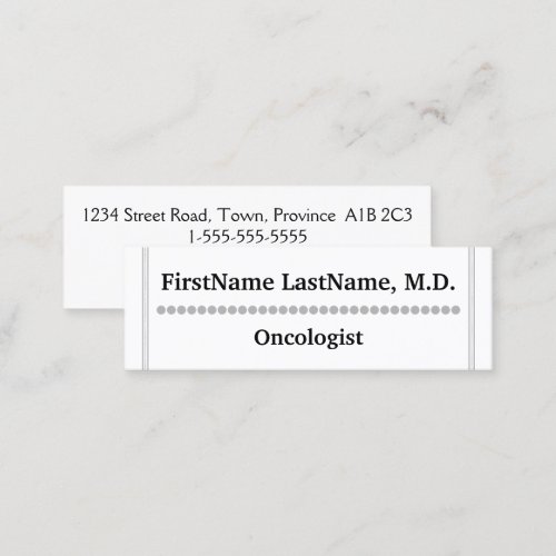Customizable Oncologist Business Card