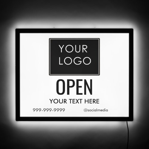 Customizable Open Company Business Store Logo  LED Sign