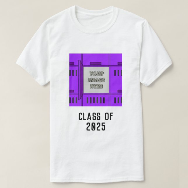 Customizable Open Locker Frame Purple T-Shirt (Design Front)