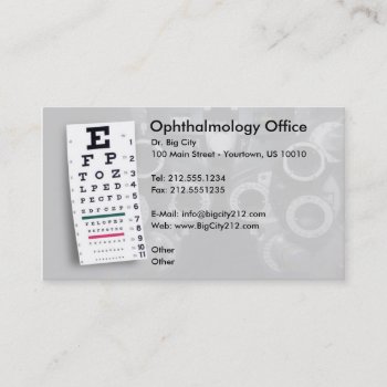 Customizable Ophthalmology Business Card by BigCity212 at Zazzle