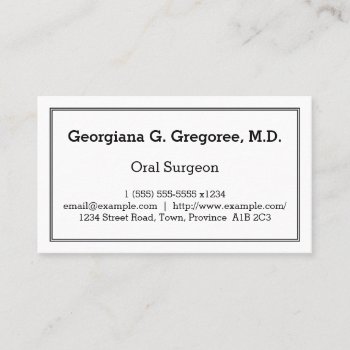Customizable Oral Surgeon Business Card by AponxDesigns at Zazzle