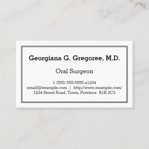 Customizable Oral Surgeon Business Card
