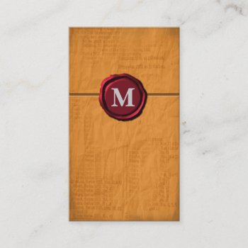 Customizable Orange Monogram Business Cards by MG_BusinessCards at Zazzle