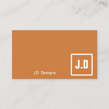 Customizable Orange Monogram Business Cards by MG_BusinessCards at Zazzle