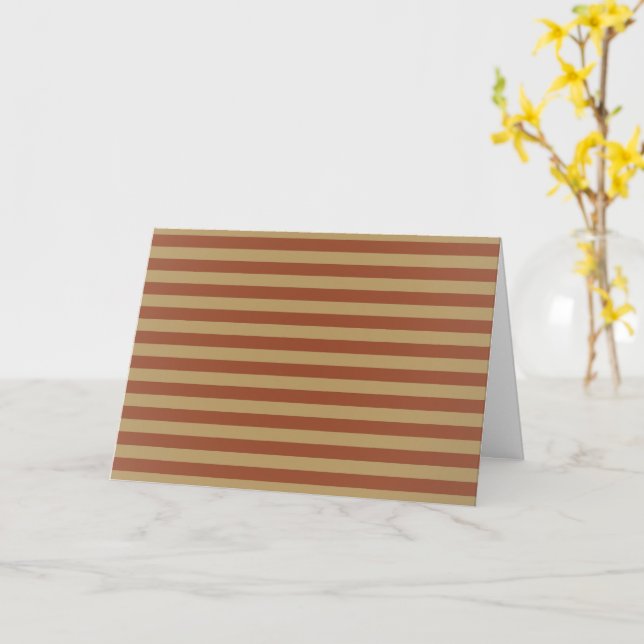 Customizable Orange Stripes Card (Yellow Flower)