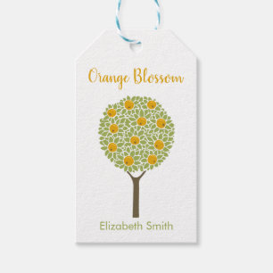 Customizable Orange Tree Gift Tags