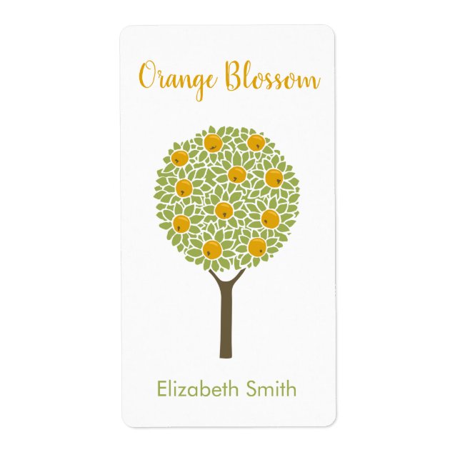 Customizable Orange Tree Label (Front)